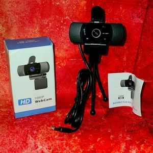 HD 1080P Webcam USB with Tripod- NIB